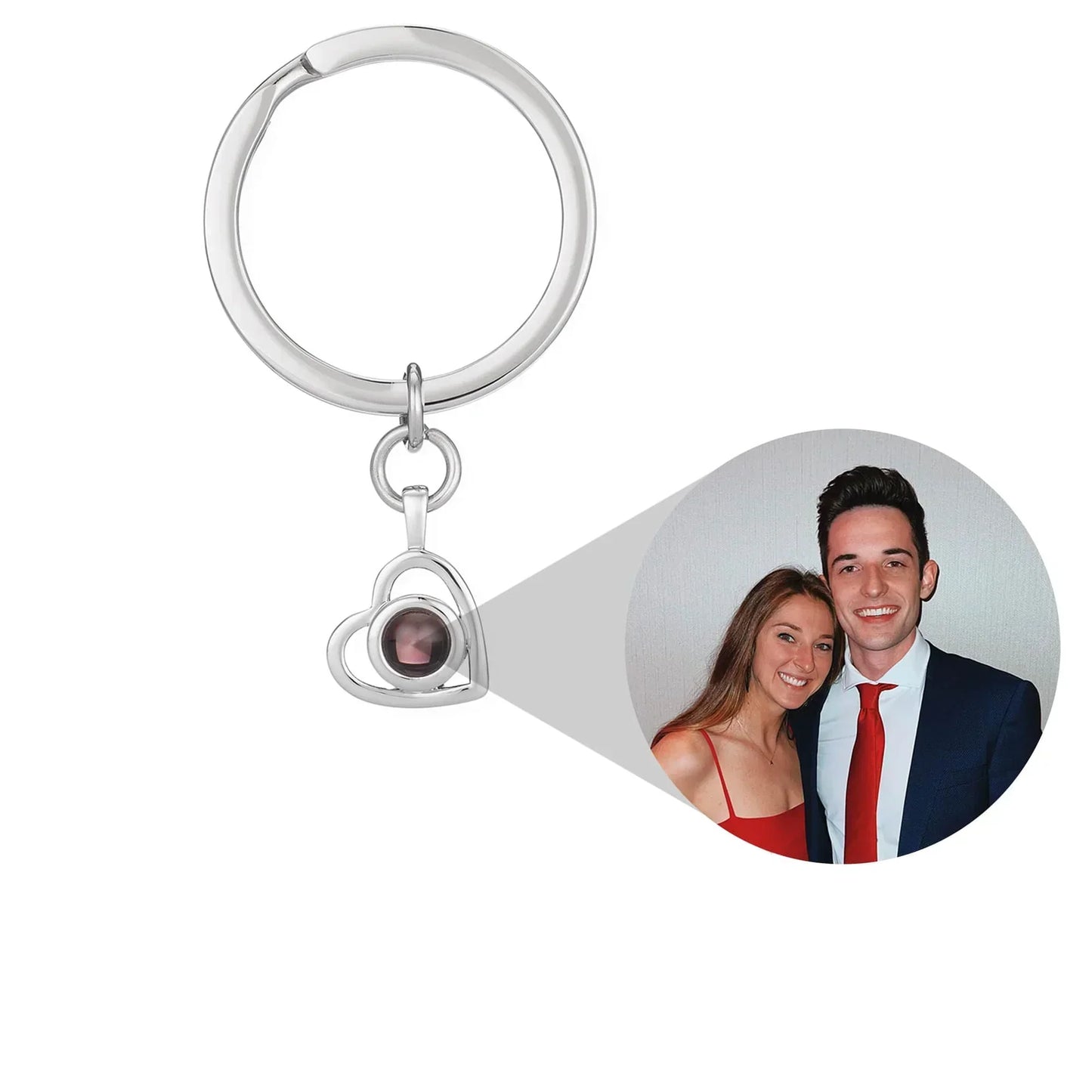 Personalised Heart Photo Keychain