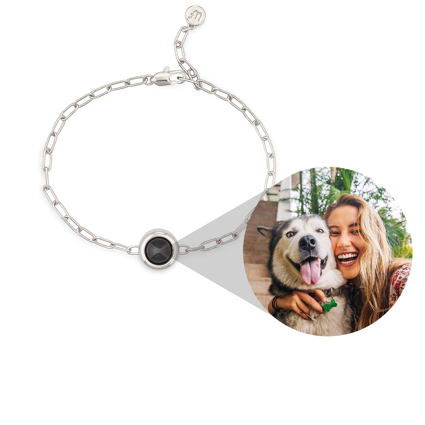 Personalised Paper Clip Chain Photo Bracelet