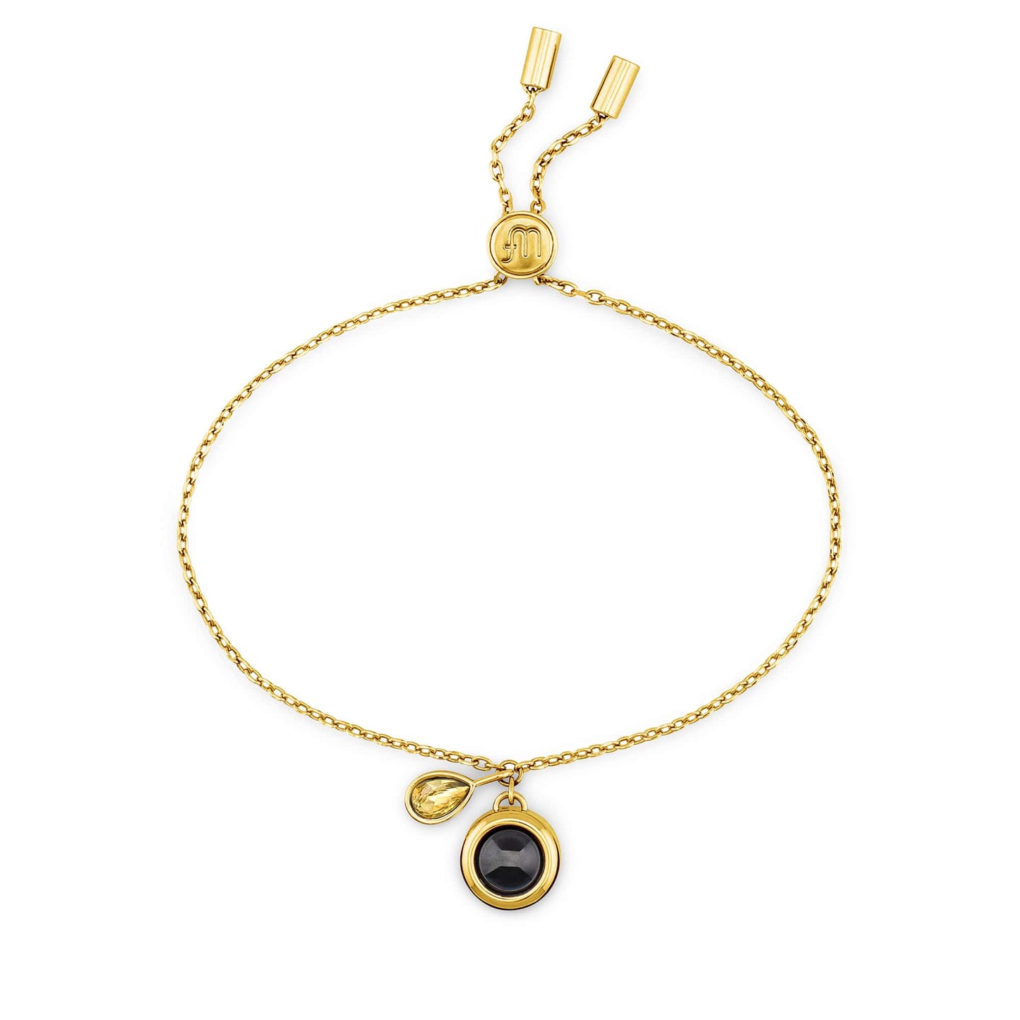 Personalised Birthstone Slider Bracelet