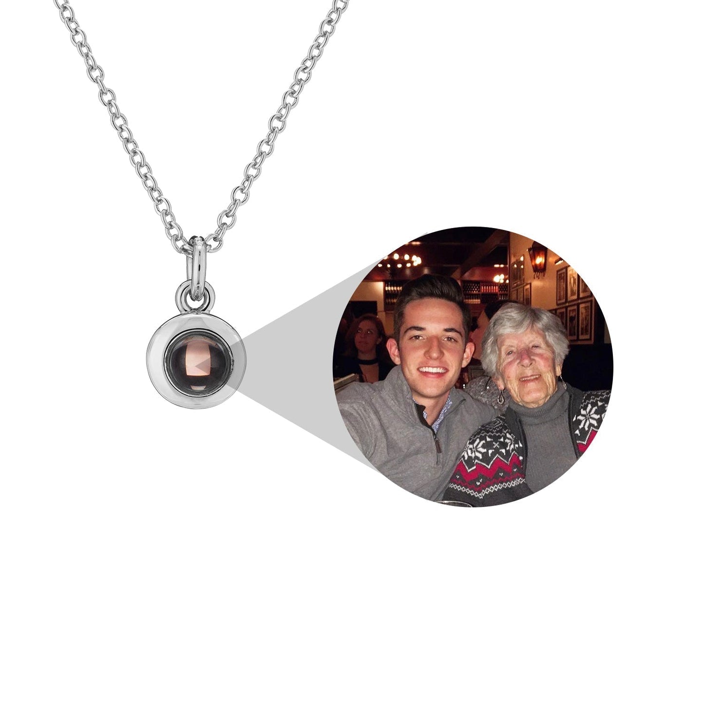 Personalised Circle Photo Necklace