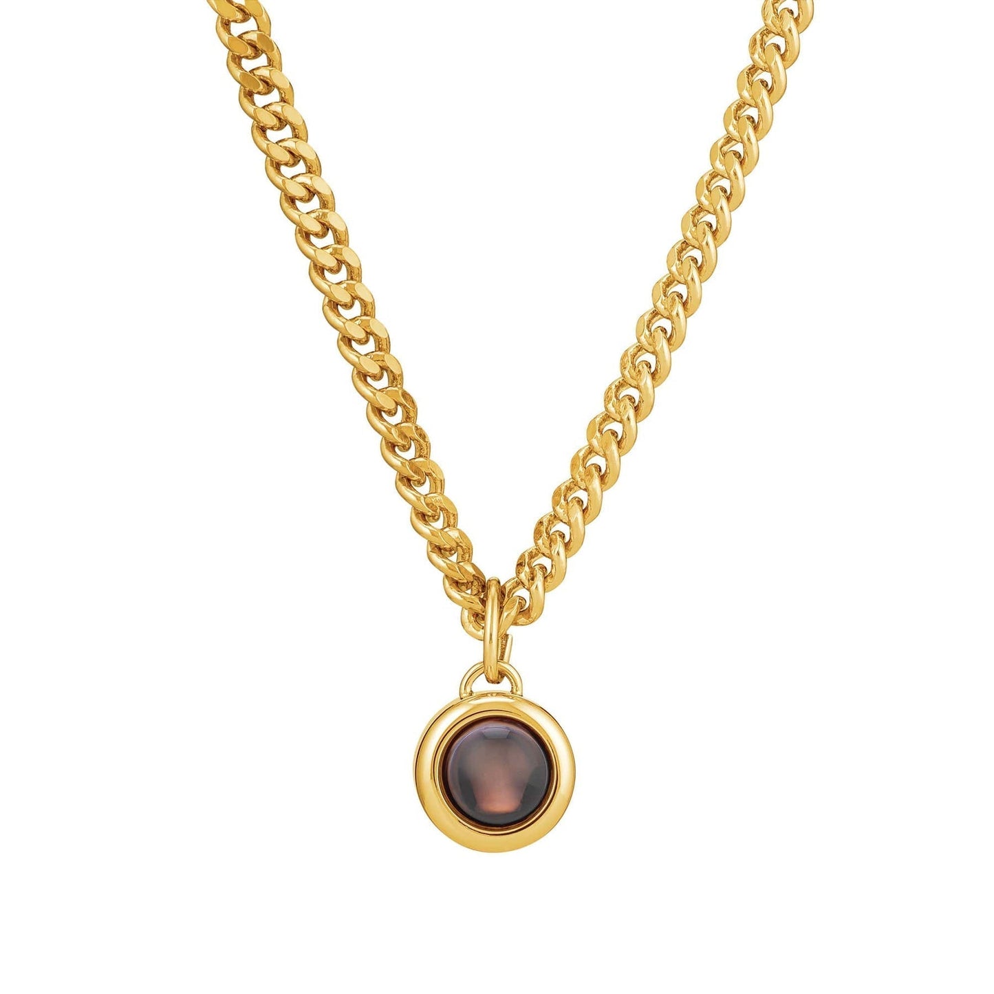 Personalised Curb Chain Photo Necklace
