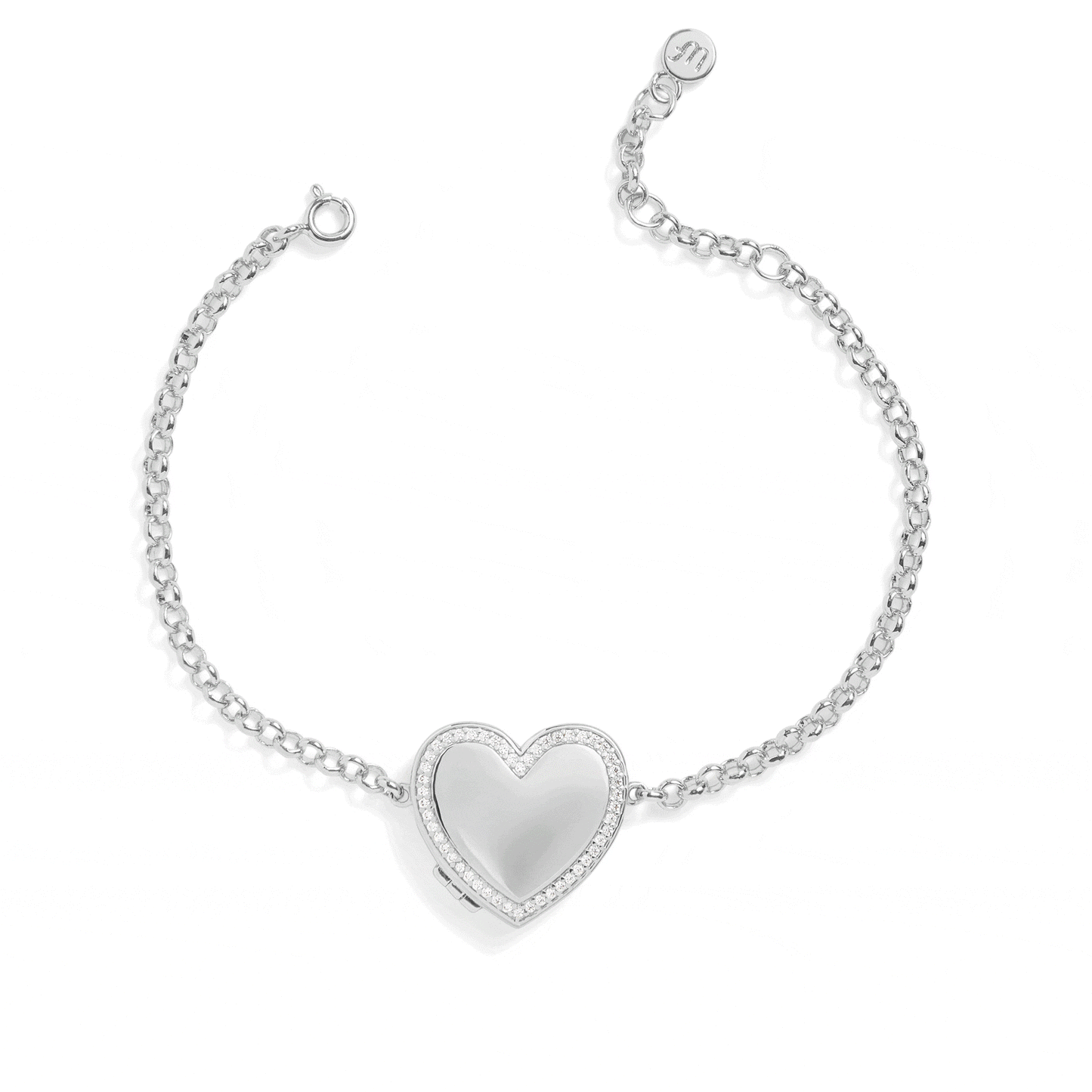 Personalised Heart Locket Bracelet