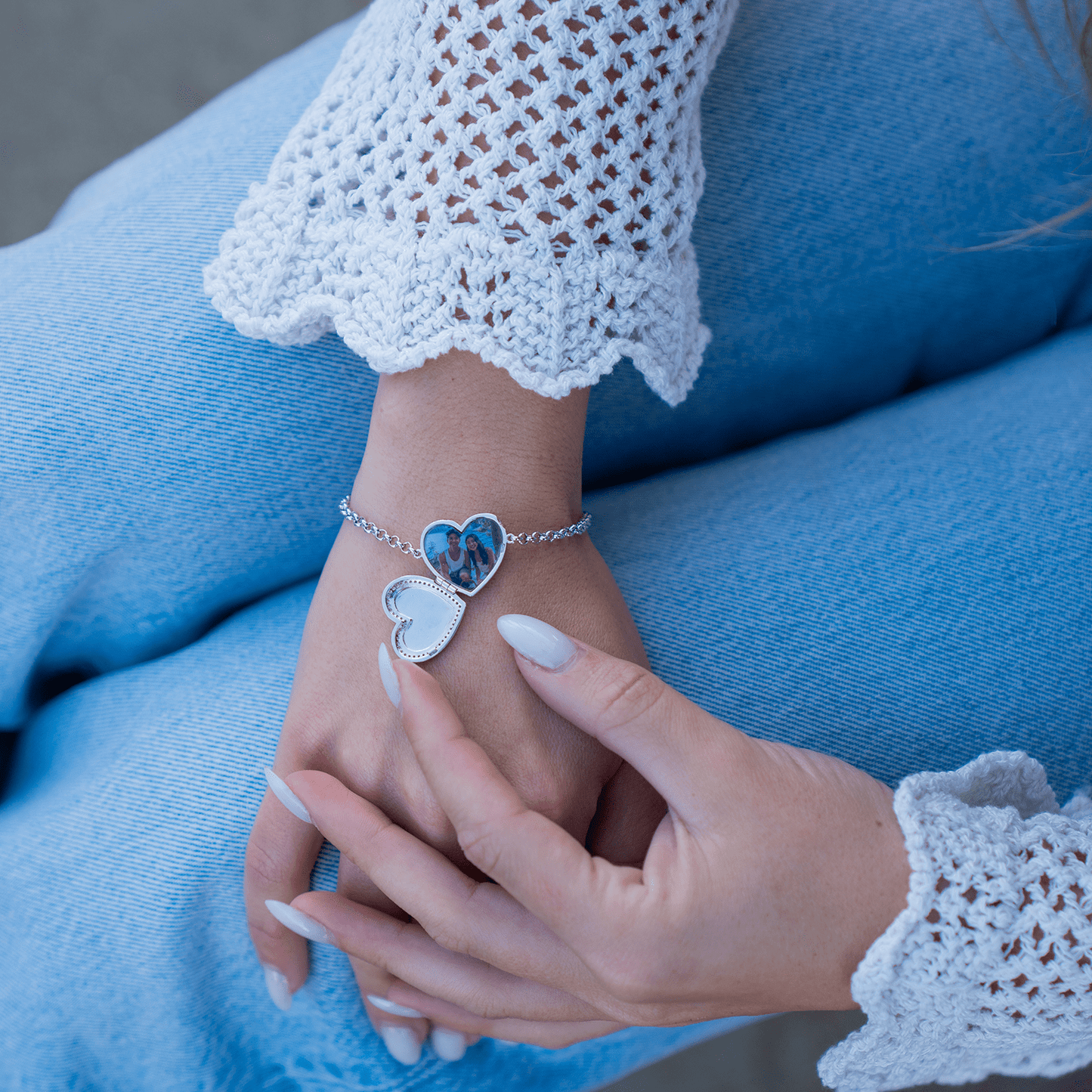 Personalised Heart Locket Bracelet