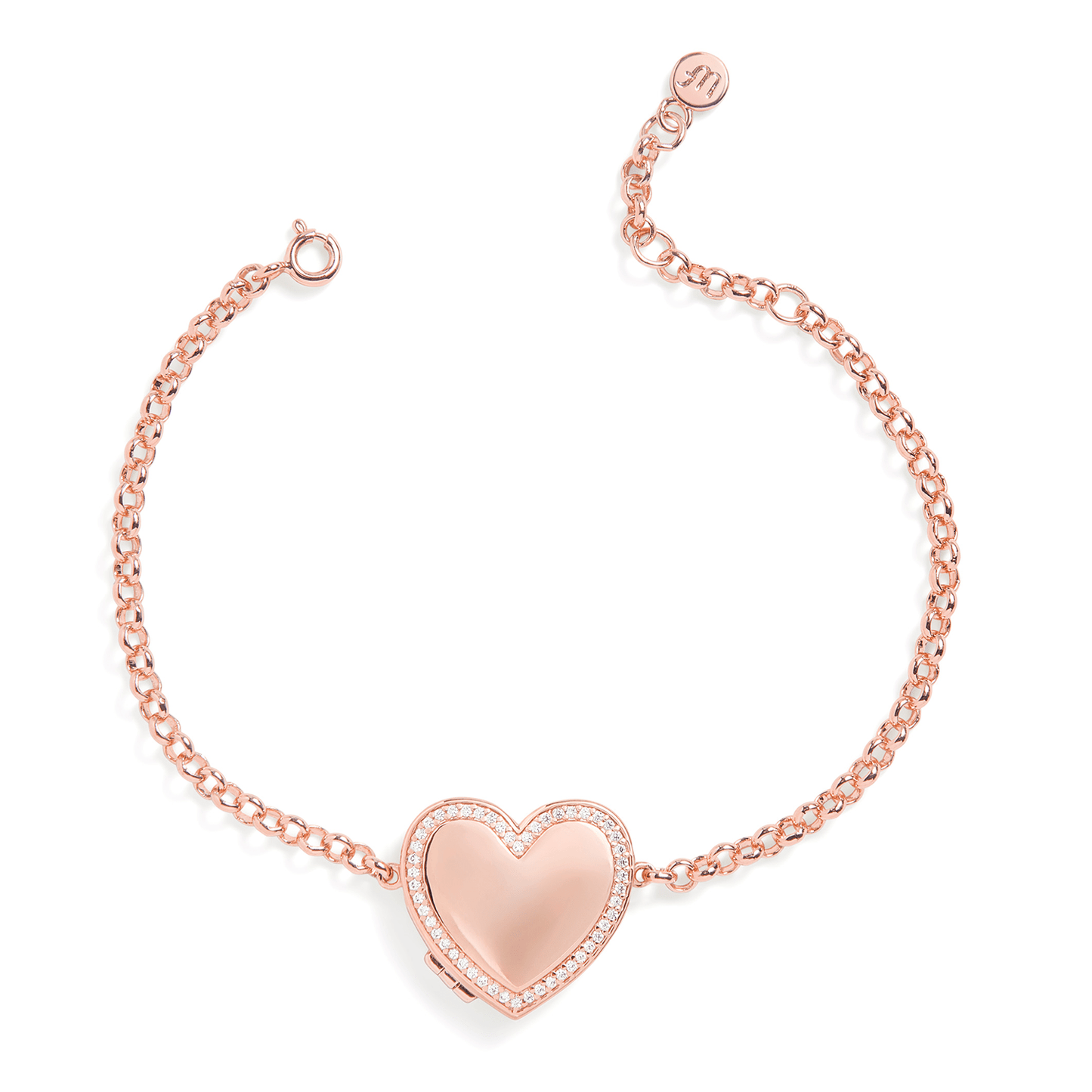Personalised Heart Locket Bracelet