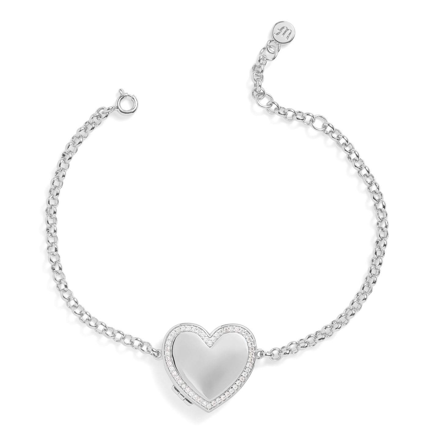 Personalised Heart Locket Bracelet