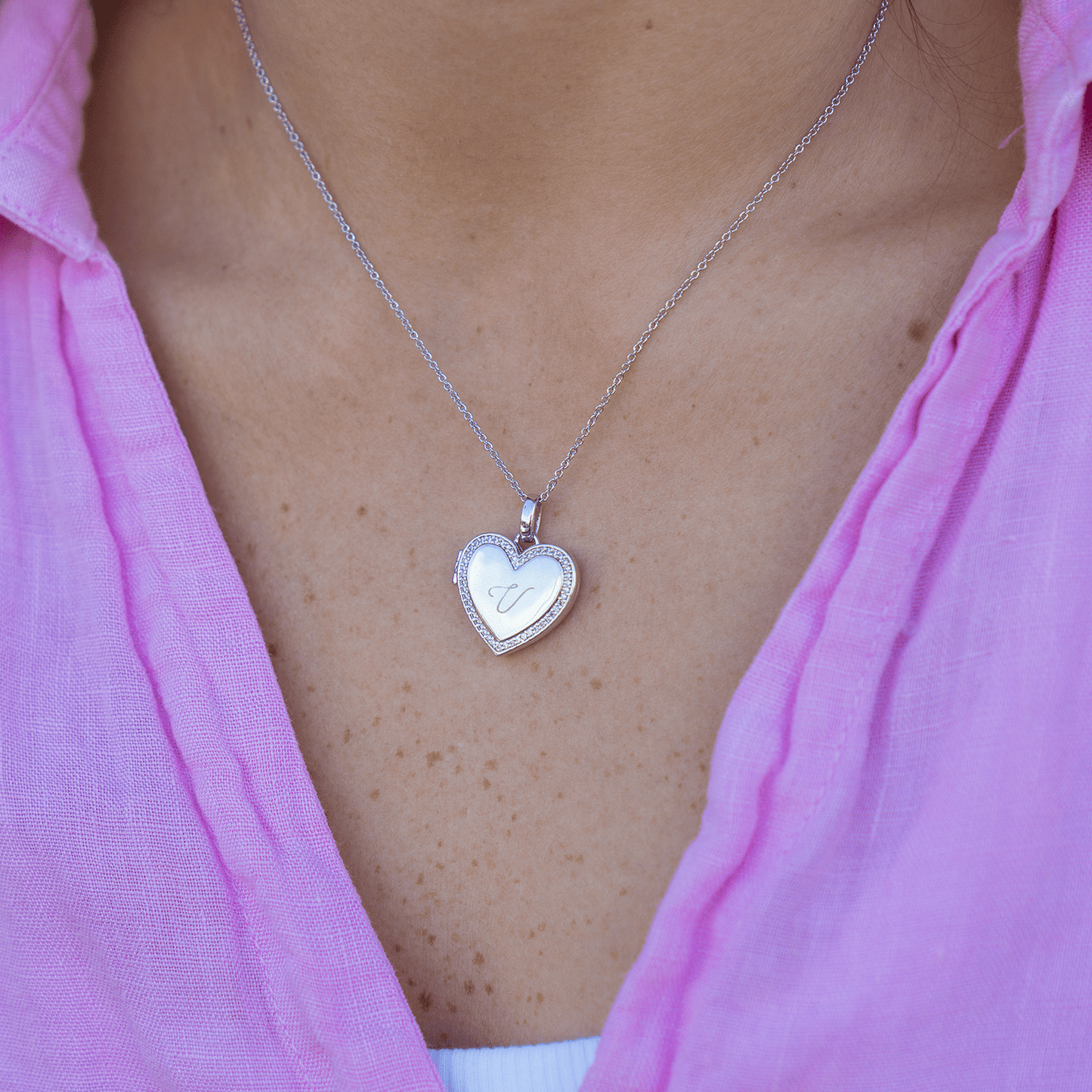 Personalised Heart Locket Necklace
