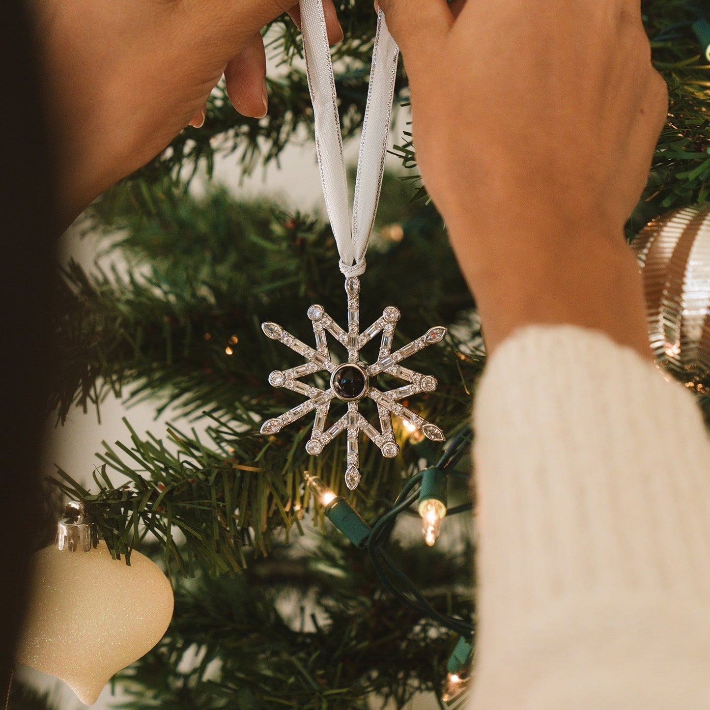 Personalised Nordic Snowflake Photo Ornament