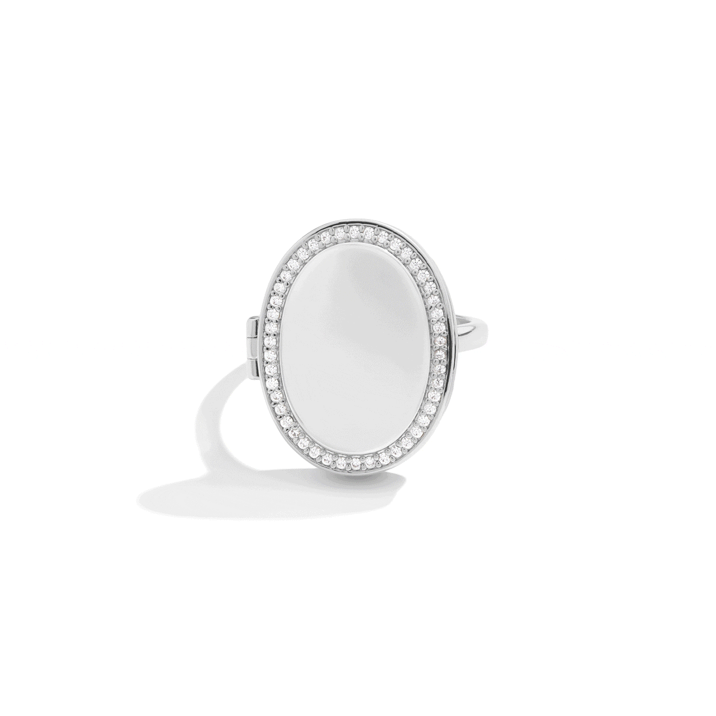 Personalised Oval Locket Ring