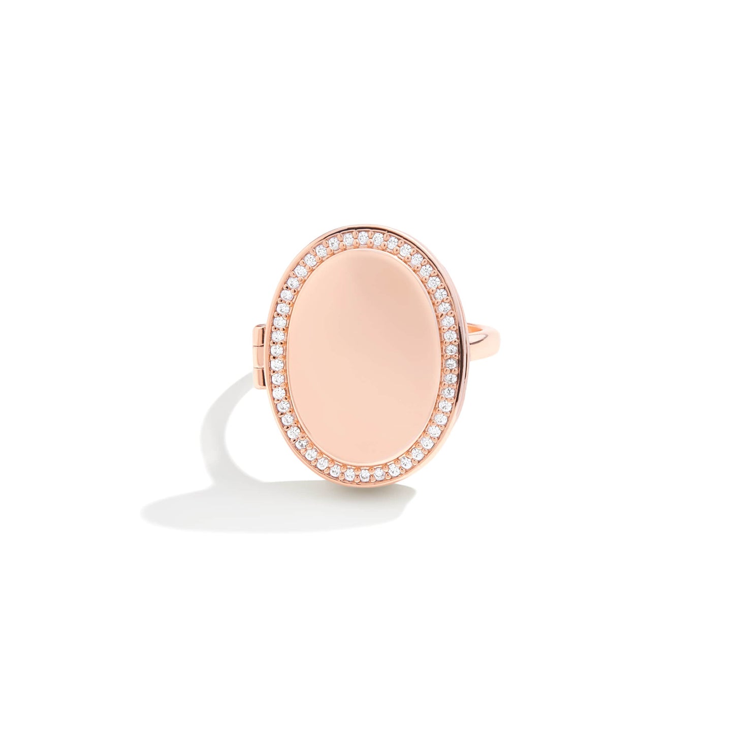 Personalised Oval Locket Ring