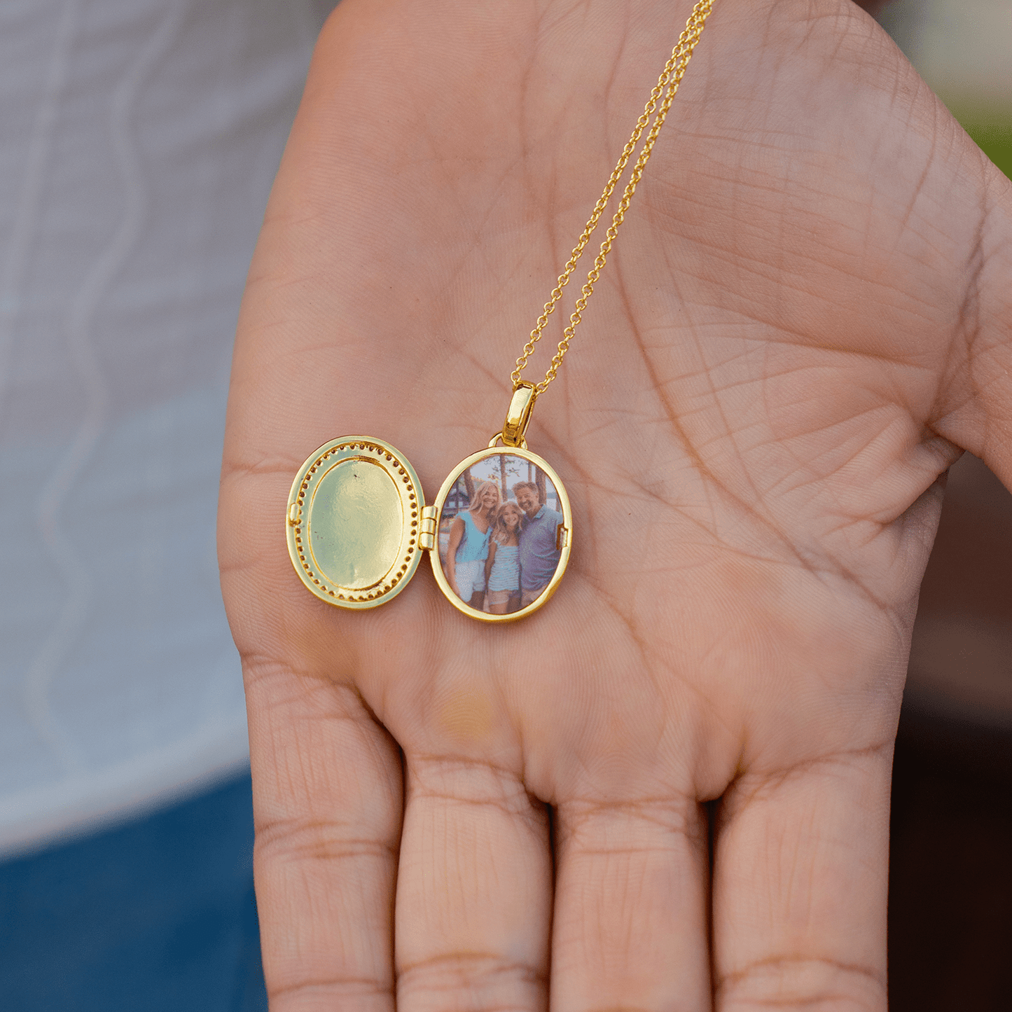 Personalised Oval Locket Necklace
