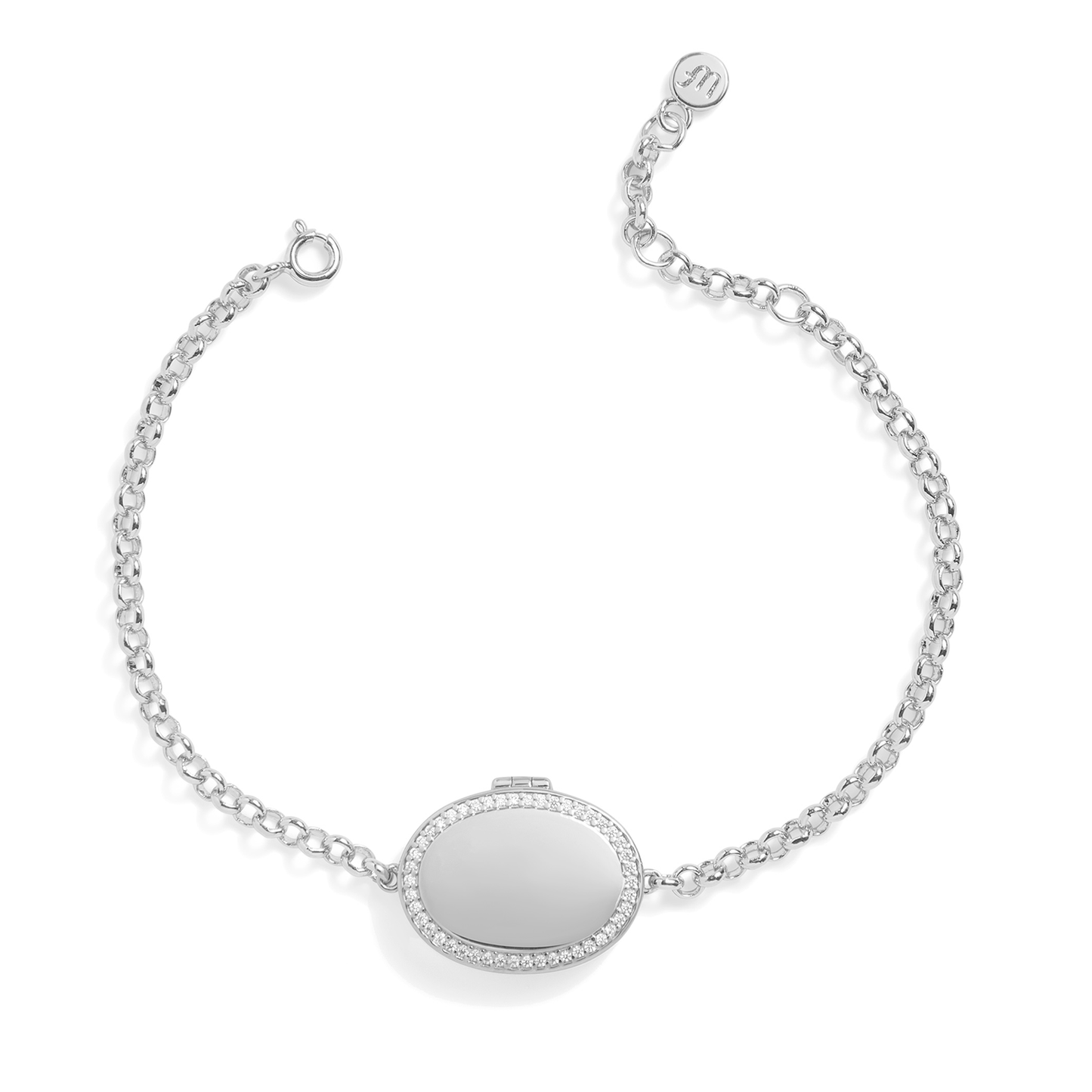 Personalised Oval Locket Bracelet