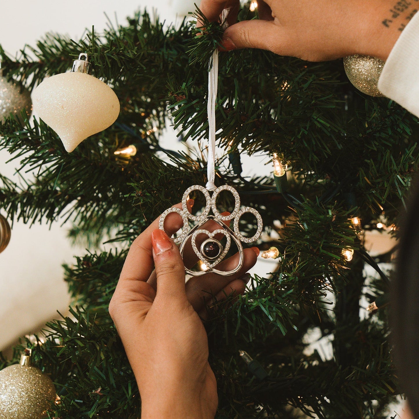 Personalised Paw Photo Ornament
