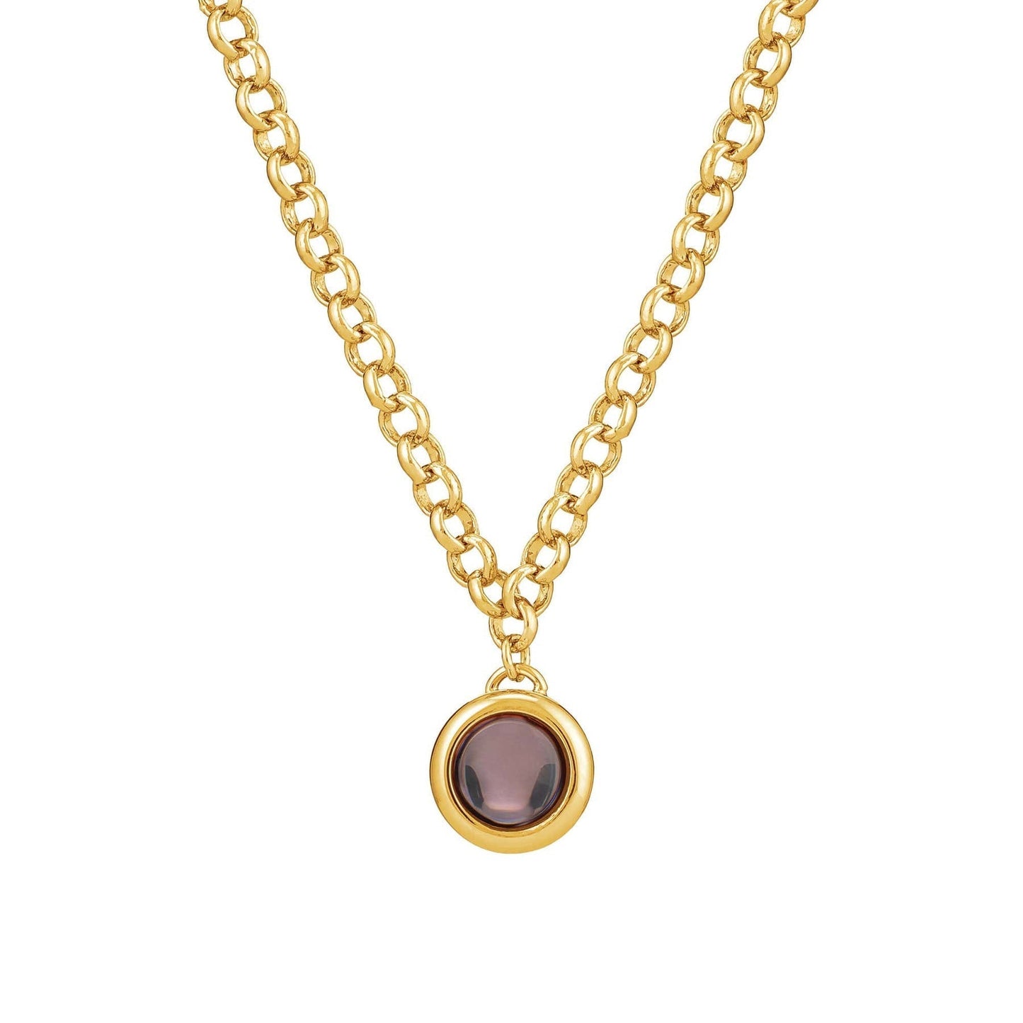 Personalised Rolo Chain Photo Necklace
