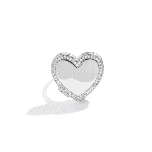 Personalised Heart Locket Ring