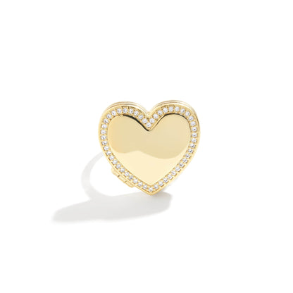 Personalised Heart Locket Ring