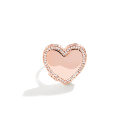 Personalised Heart Locket Ring
