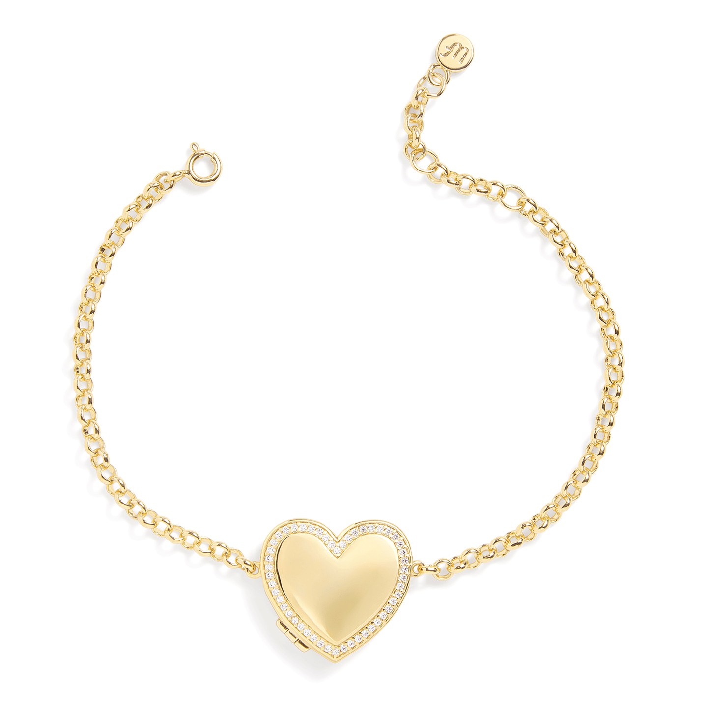 Personalised Heart Locket Bracelet