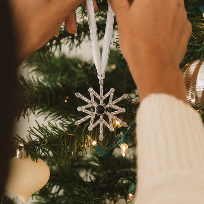 Personalised Nordic Snowflake Photo Ornament