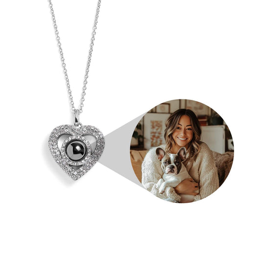 Personalised Pavé Heart Necklace