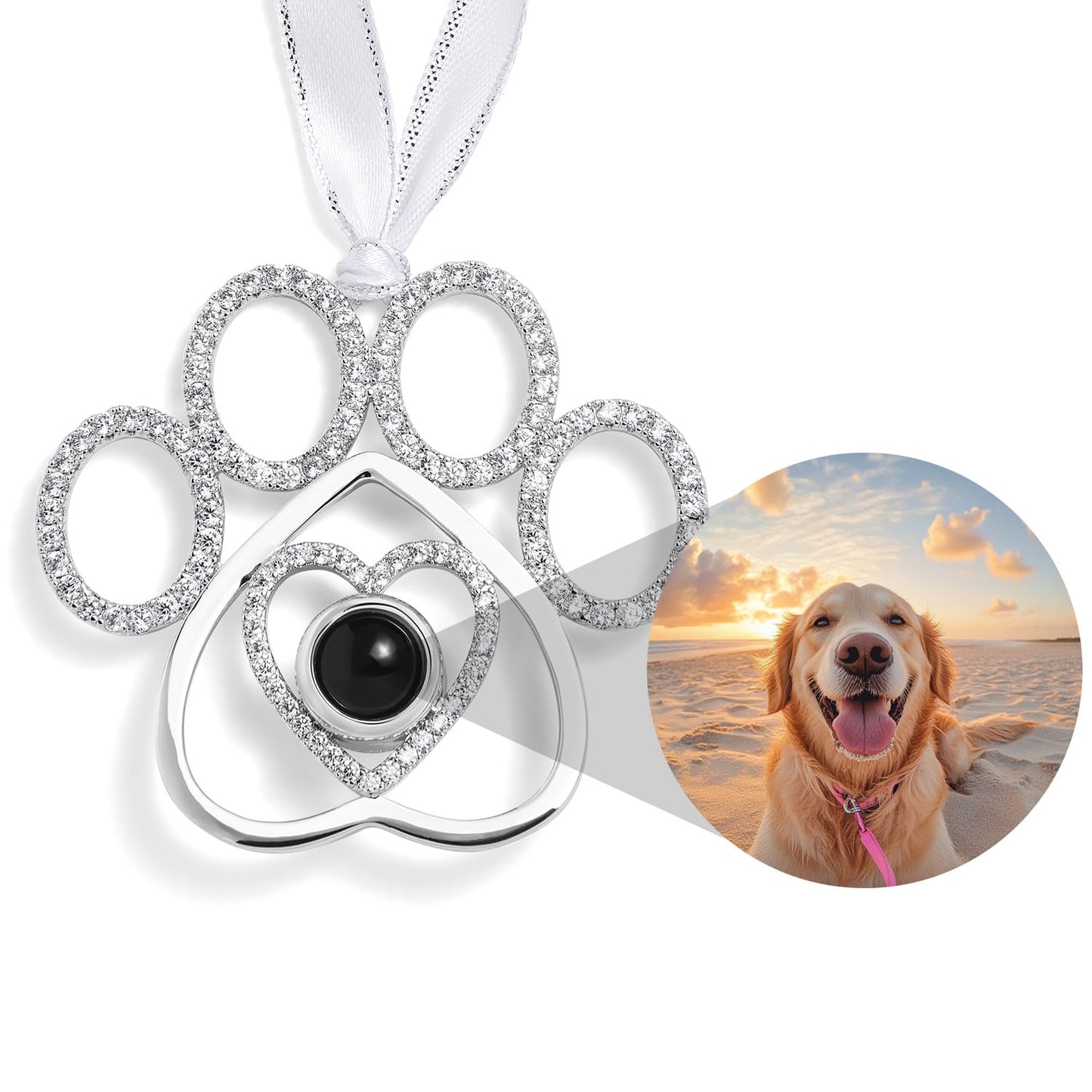 Personalised Paw Photo Ornament